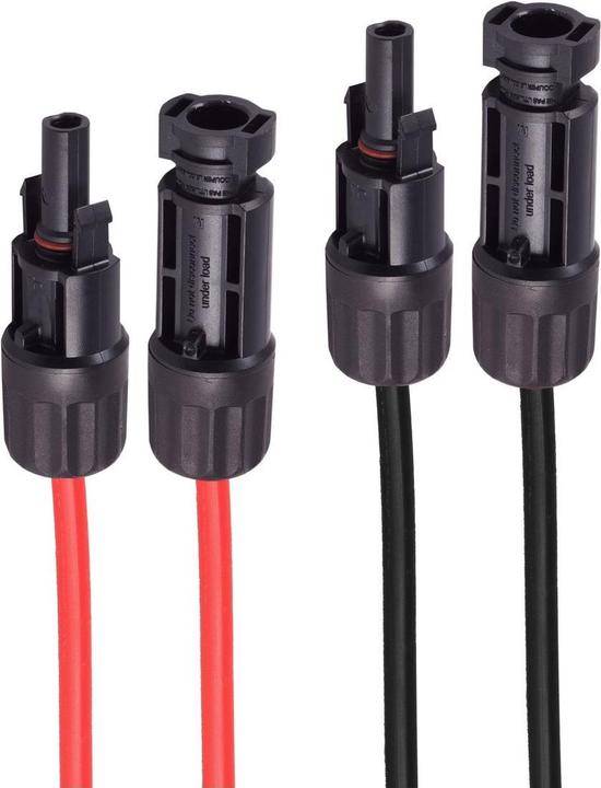Image du produit Shiverpeaks ®-PV4 Rallonge, 4mm², set de 2 pièces rouge/noir, 3m (3 m, Extension)