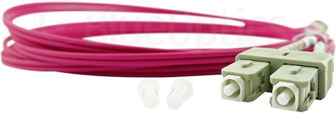 Actual product image CBO Fibre optic patch cable LC / SC MM OM4 magenta 15.0m (CAT6, 15 m)