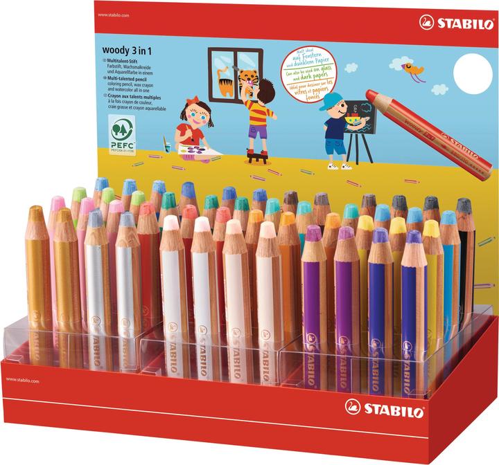Immagine prodotto STABILO Woody 3 in 1 (Multicolore, 48 x)