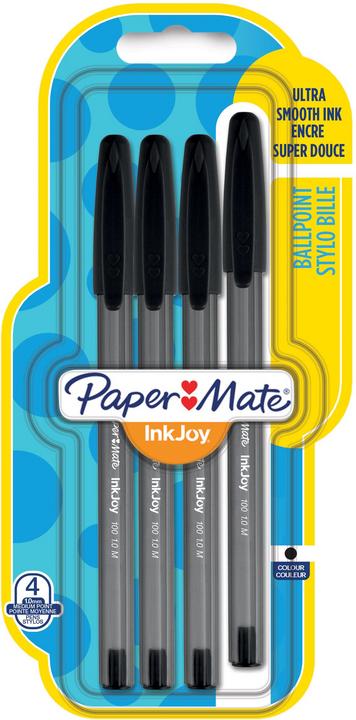 Actual product image Paper Mate ballpoint pen InkJoy 100 cap M (Black, 4 x)
