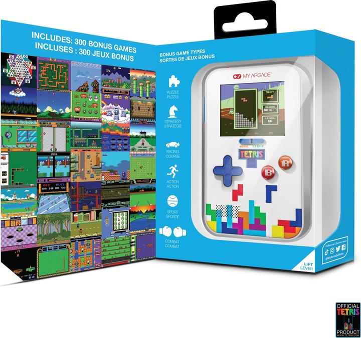 Actual product image MyArcade My Arcade DGUNL-7029 Tetris Go Gamer Classic Handheld Portable Video Game System (301 GAMES IN 1)