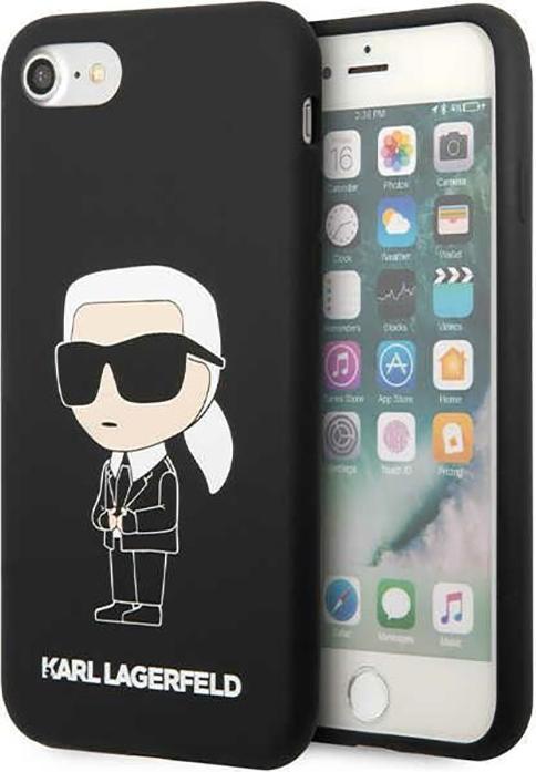 Produktbild Karl Lagerfeld KLHCI8SNIKBCK iPhone 7/8/ SE 2020/2022 hardcase black/black Silicone Ikonik (Apple iPhone SE (2nd Gen), Apple iPhone 7, Apple iPhone SE (3rd Gen))