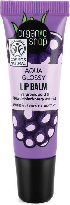 Produktbild Natura Siberica Aqua Glossy Lip Balm Hyaluron Therapy mit Hyaluronsäure und Brombeerextrakt 10ml (Balsam, 10 ml)
