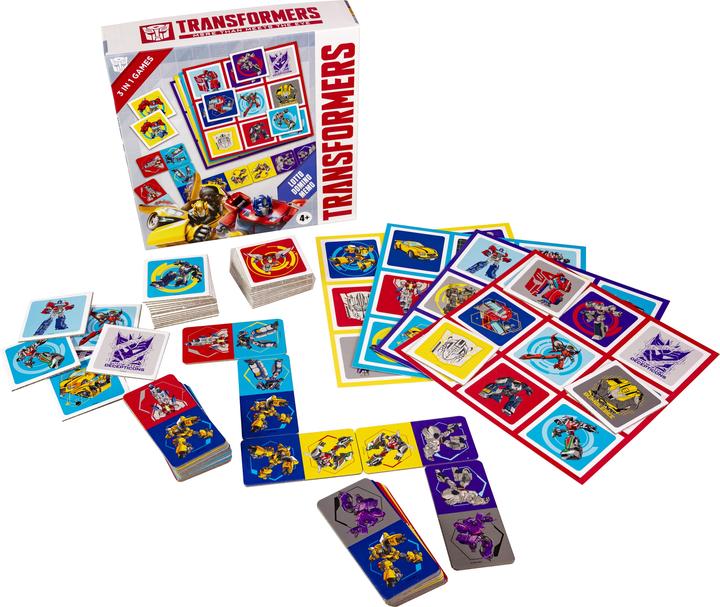 Productafbeelding Selecta Spielzeug Transformers 3in1 Memo Lotto Domino (Duits, Frans, Noors, Pools, Fins, Deens, Zweeds, Engels)