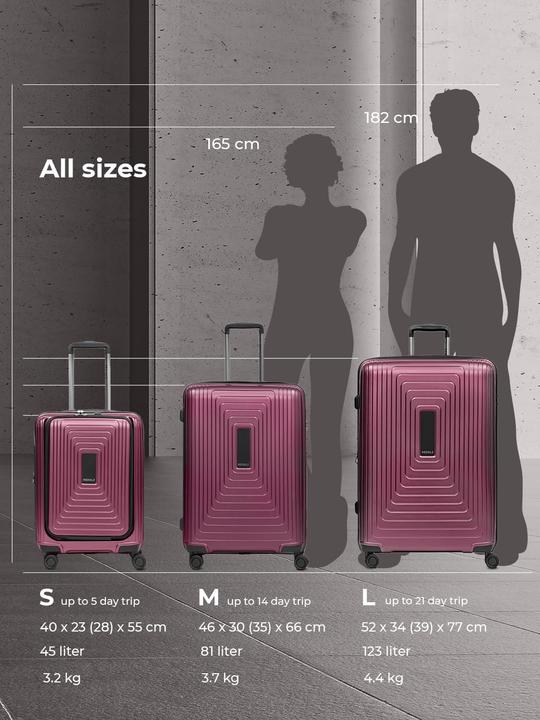 Image du produit Redolz Essentials 14 3-Set Ensemble de valises à 4 roulettes 3 pièces (249 l, XL (à partir de 115l))