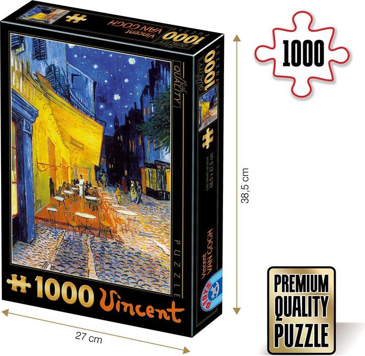 Produktbild D-Toys Puzzle 1000 pieces - Vincent van Gogh - Café Terrace at Night (1000 Teile)