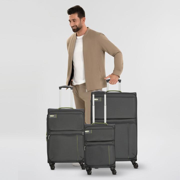 Actual product image D&N Travel Line 6704 4-wheel suitcase set 3 pcs. (208 l, XL (from 140l))