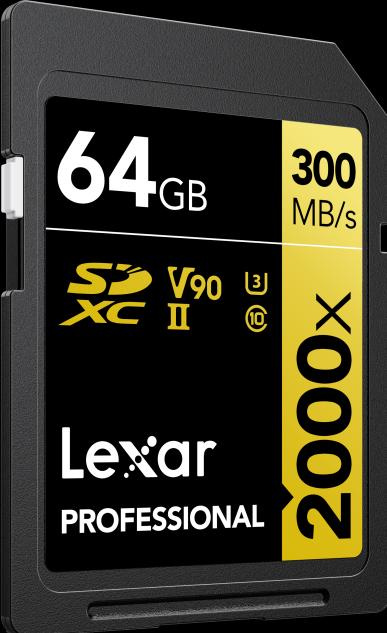 Produktbild Lexar Professional 2000x (64 GB, SDXC, U3, UHS-II)