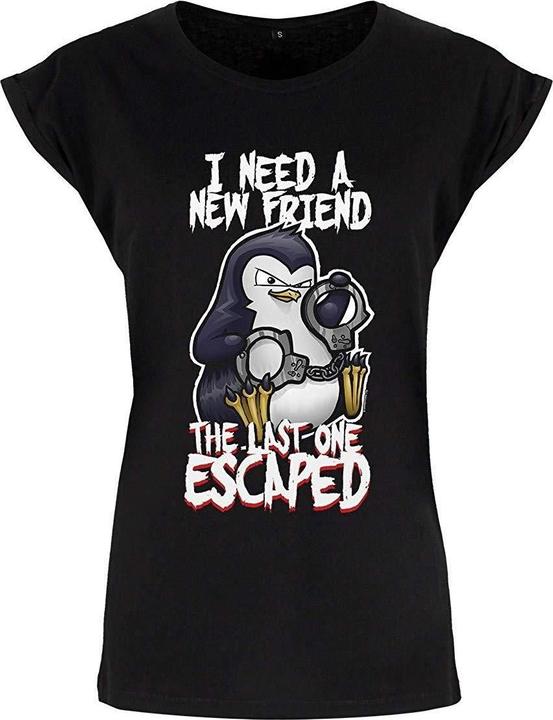 Psycho Penguin TShirt I Need A New Friend