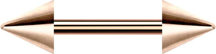 Star Piercing Barbell rosegold mit zwei Cones (Chirurgenstahl 316L, ohne Messing)