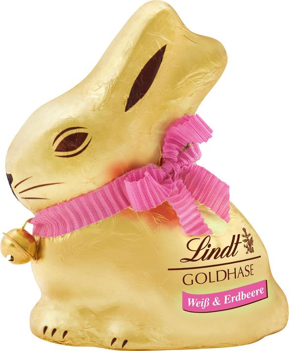 Actual product image Lindt Gold Bunny White & Strawberry (104 g)