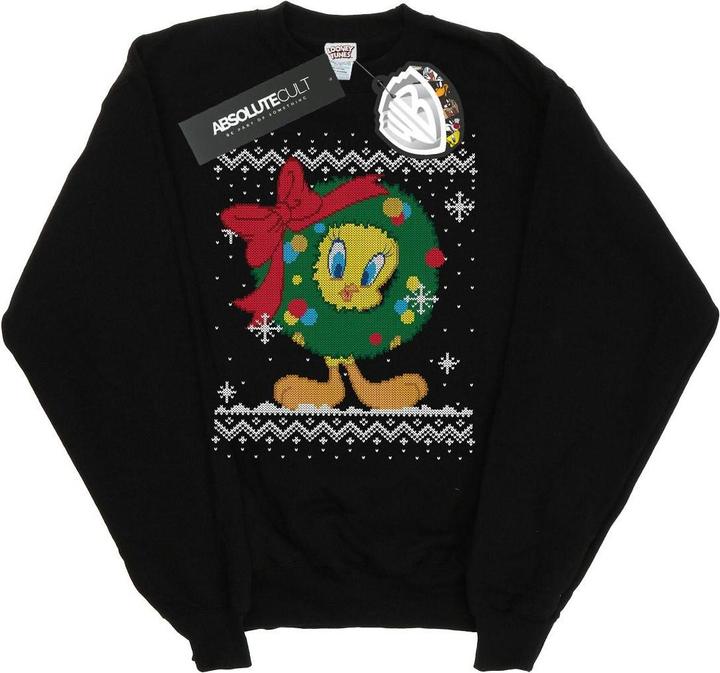 Looney Tunes Tweety Pie Christmas Fair Isle Sweatshirt Mädchen