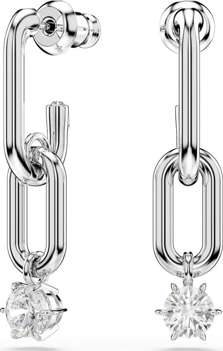 Image du produit Swarovski Constella Drop Ohrhänger Rundschliff Weiss Rhodiniert