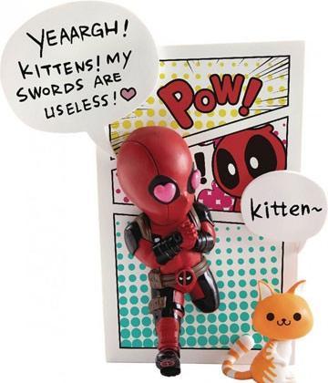 Actual product image Beast Kingdom Marvel Comics Mini Egg Attack Deadpool Jump Out 4th Wall