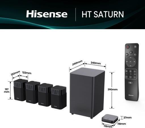 Actual product image Hisense Sound-System HT-Saturn 4.1.2CH, 720W, Dolby Atmos (720 W)