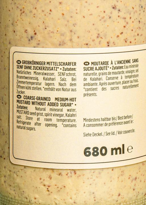 Produktbild KoRo Grobkörniger Mittelscharfer Senf (680 g)