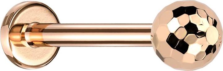 Star Piercing Micro Threadless Labret rosegold mit Discokugel rosegold (Titan G23, ohne Messing)