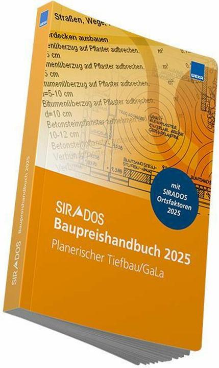 Produktbild SIRADOS Baupreishandbuch Planerischer Tiefbau/GaLa (Deutsch, WEKA, 2025)