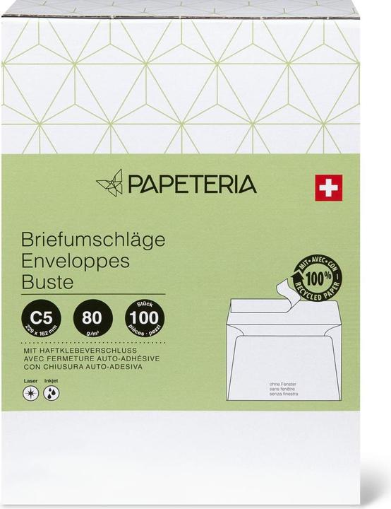 Actual product image Papeteria C5 Recycling envelopes (C5, 100 x)