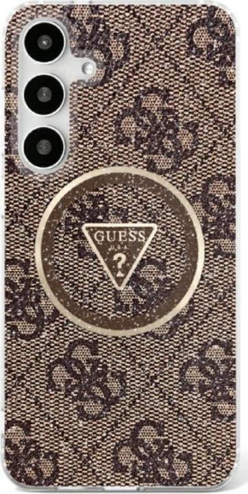 Actual product image Guess Etui 4G Glitter Triangle Buttons MagSafe do Samsung Galaxy S25 Ultra brÄ zowy (Samsung Galaxy S25 Ultra)