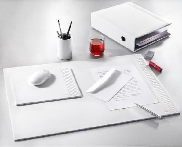Produktbild Läufer Papierkorb La Linea Leder weiss (13 l)