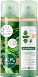 Image du produit Klorane Shampooing sec purifiant à l'ortie Cheveux foncés - 2x150ml (300 ml, Shampoing sec)