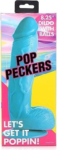 Image du produit Pop Peckers Poppin Dildo 20 cm - Blue