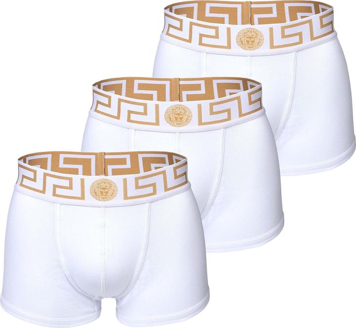 Versace Underpants Tri-Pack Trunk Jersey Topeka Bi-Stretch Cotton Organic New Logo