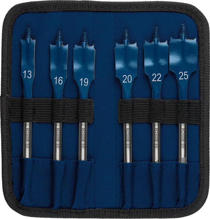 Produktbild Bosch Professional Zubehör EXPERT Self Cut Speed Flachfräsbohrer-Set, 13/16/19/20/22/25 mm, 6-tlg. (25 mm, 19 mm, 20 mm, 13 mm, 16 mm, 22 mm)