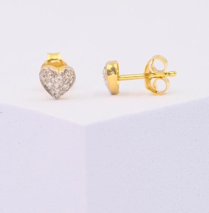 Image du produit Muau Boucles d'oreilles en forme de coeur (Or jaune 750/18K)