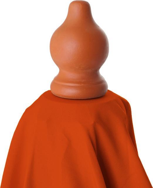 Actual product image Mendler Parasol Florida, Ø 3m polyester/wood - terracotta