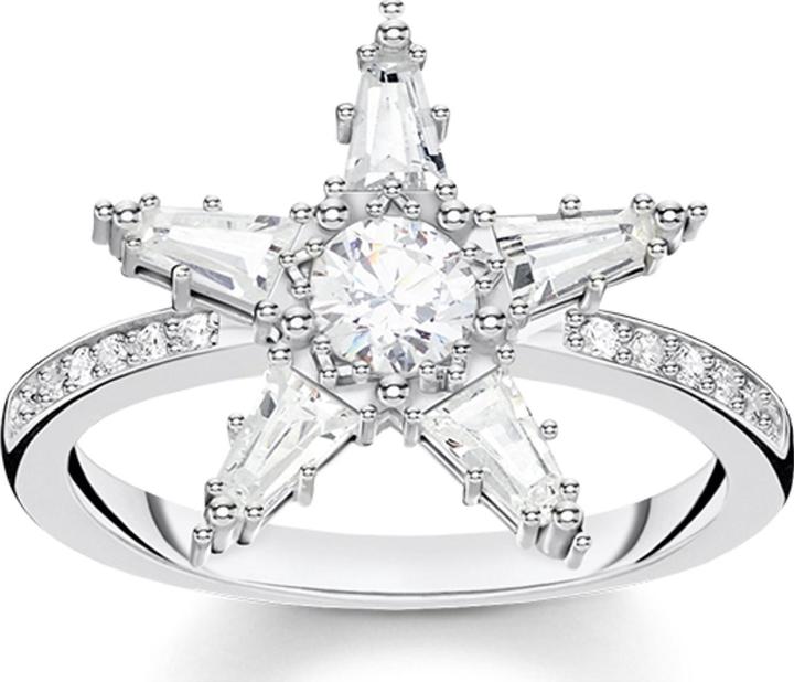 Thomas Sabo Ring Stern gross (54, 925 Silber)