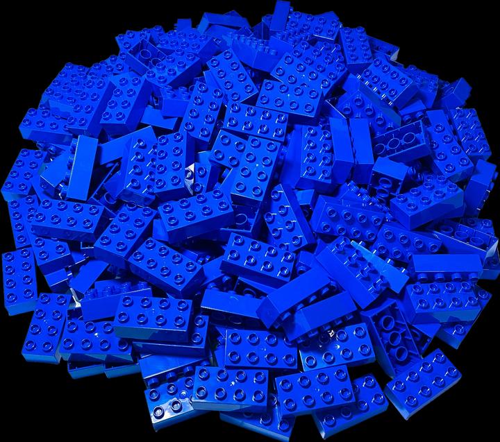 Produktbild LEGO Duplo 2x4 Steine Blau - 25 Stück - Grundbausteine 3011 NEU (3011)