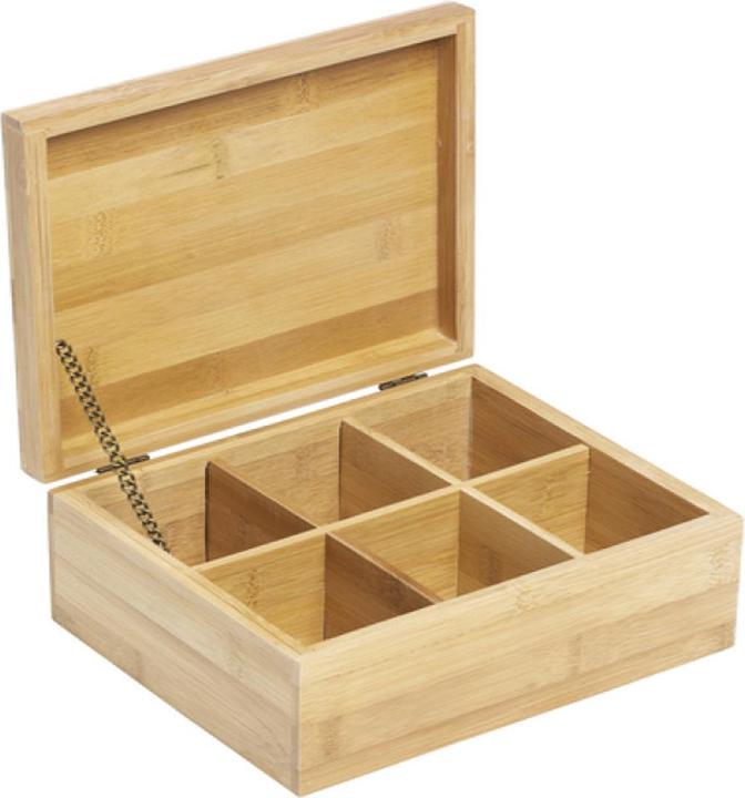 Produktbild Mojawo Teebox Teedose Teebeutelbox Teekiste Aufbewahrung Bambus 6 Fächern