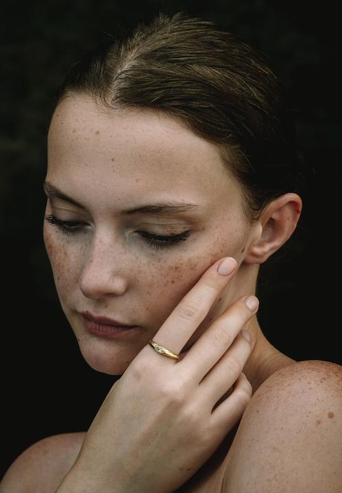 Image du produit Haze & Glory Bague améthyste vert clair structure rugueuse 925 argent sterling (62, Argent 925)