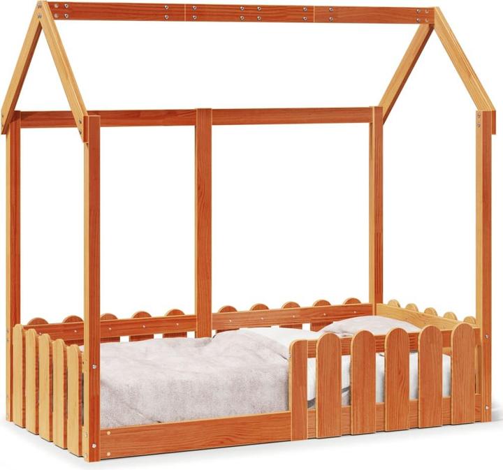 Produktbild VidaXL Kinderbett Hausbett Kiefer (70 x 140 cm)