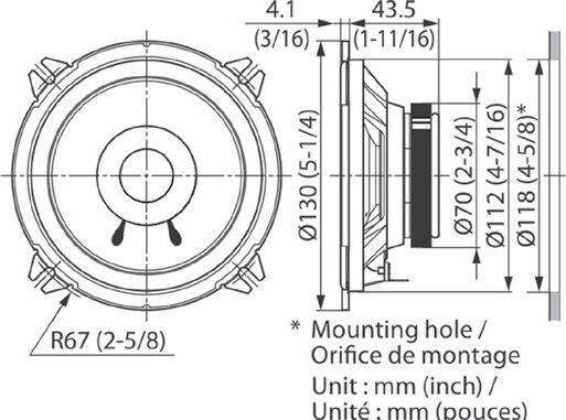 Actual product image Kenwood Corp. KFC-S1356 (260 W, 13 cm)