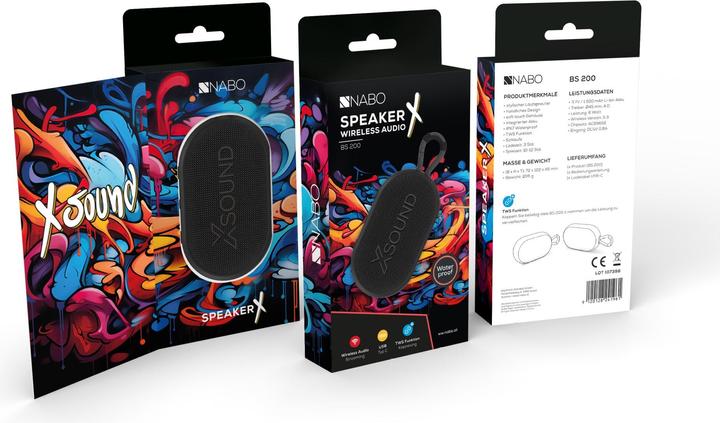 Produktbild NABO BS 200 Tragbarer Wireless Audio Lautsprecher (12 h, Akkubetrieb)