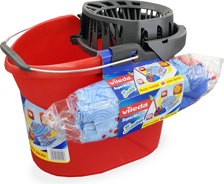 Actual product image Vileda SuperMop mop and bucket system Single tank Red (1 pcs.)
