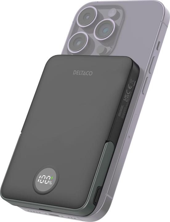 Actual product image Deltaco Power Bank - 5000 mAh Powerbank - Sort - 5000 mAh (5000 mAh, 20 W, 19250 Wh)