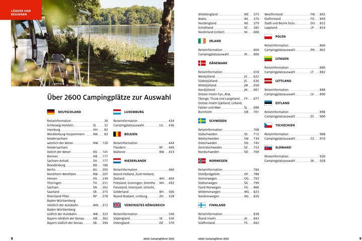 Produktbild Adac Campingführer Deutschland/Nordeuropa 2025 (Deutsch, 2024)
