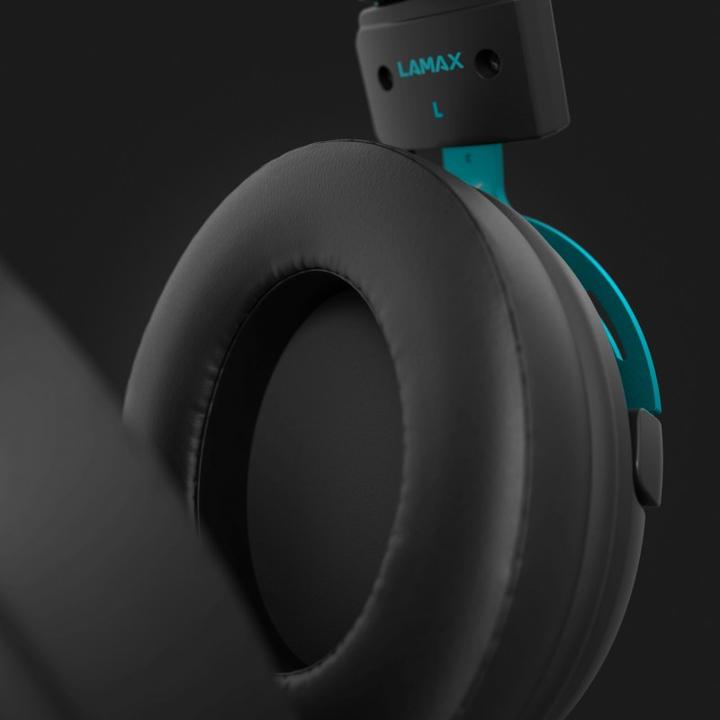 Actual product image Lamax LMXHDE1 headphones/headset Wired Head-band Gaming Black (Cable)