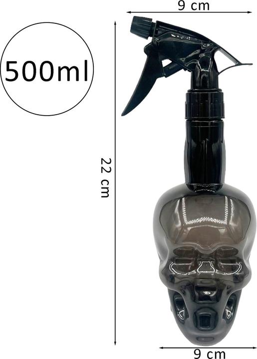 Immagine prodotto Bate Flacone spray con teschio da barbiere 500ml (nero)