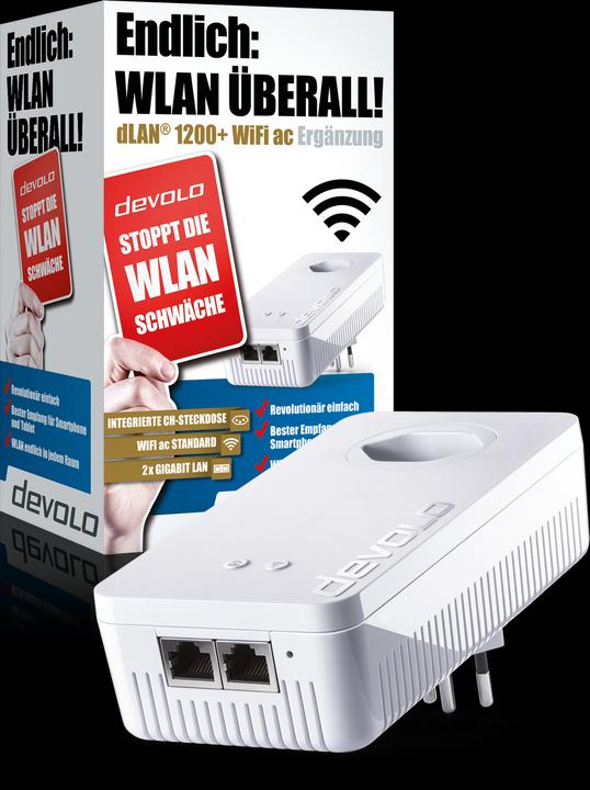 Image du produit Devolo dLAN 1200+ WiFi ac extension (1200 Mbit/s)