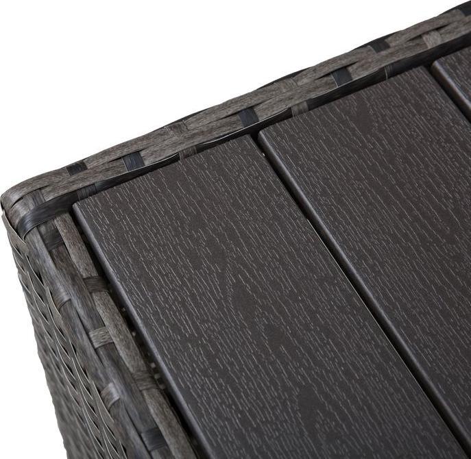 Produktbild Swisshandel24 Garten Lounge Set Rattan Lounge Set Sitzgruppe mit Sonnendach inkl. Kissen und Beistelltisch Metall