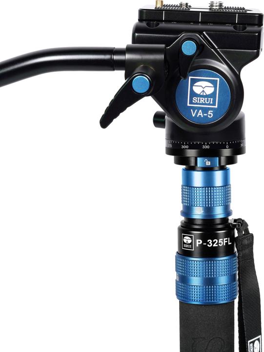 Produktbild Sirui P-325FL Carbon Einbeinstativ 178 cm mit Standspinne + Videoneiger VA-5 (Metall, Carbon)
