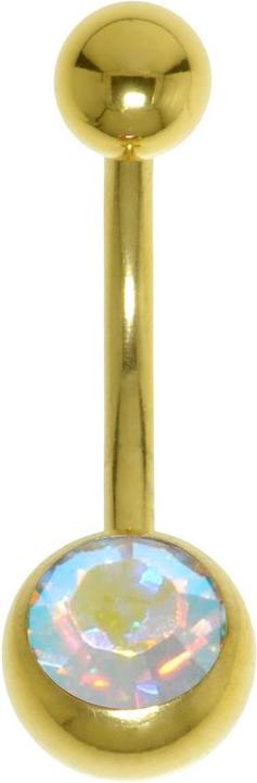Immagine prodotto Bijouteria Piercing ventre (Acciaio chirurgico 316L, Rivestimento in PVD (colore oro), Cristallo premium)