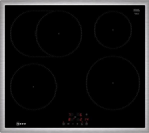 Neff N 50, Induktionskochfeld, 60 cm, Schwarz, Mit Rahmen aufliegend, T56SBF1L0