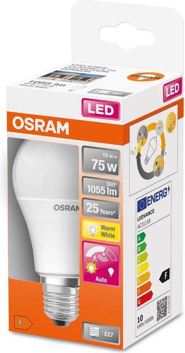 Actual product image Osram Star Motion Sensor Classic A (E27, 10 W, 1055 lm, 1 x, F)