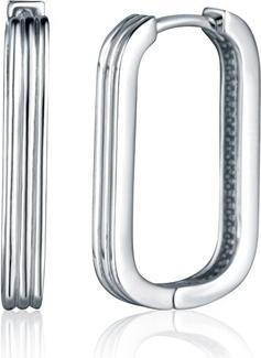 JVD - Minimalist oval silver earrings SVLE2425XJ40000